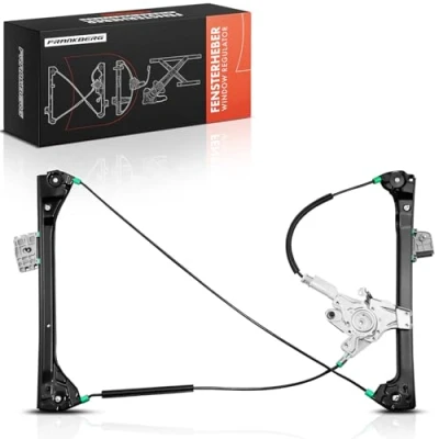 Image of Frankberg Electric Window Regulator Front Right Without Motor Compatible with 3 Series E46 All Engine Coupe 1999 2006 Convertible Replace# 51338229106