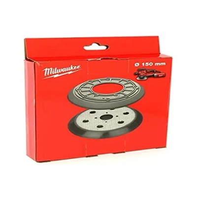 Image of Milwaukee 4932430145 150mm Sanding Pad with 6 holes and rubber guards