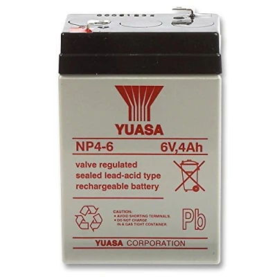 Image of YUASA NP4 6 BATTERY LEAD ACID 6V 4AH [1] Pro Series (Epitome Verified)