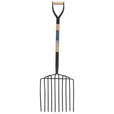 Image of Draper 10 Prong Potato Fork with Wood Shaft and MYD Handle