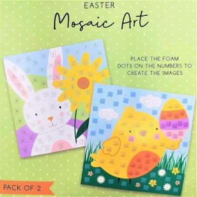Image of PaulStore Make 2 Easter Mosaics Decorate Your Own Craft Kit