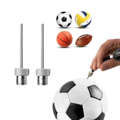 Image of Lionstrike Stainless Steel Ball Pump Needle, Football Inflator Needle with Side Holes For Inflating Various Sports Balls (2 Pack Set)