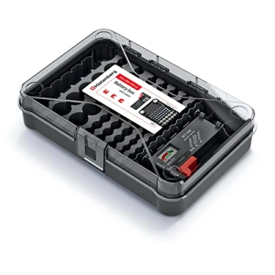 Image of Kistenberg Battery Box KBBT Organizer Storage with Removable Tester 85 Slots Durable Professional