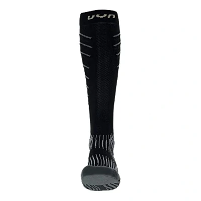 Image of UYN Men&#039;s Run Compression Onepiece 0.0 Socks, Black/Grey, 4 UK