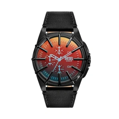 Image of Diesel Men&#039;s Watch Framed Chronograph, Black Stainless Steel, DZ4658
