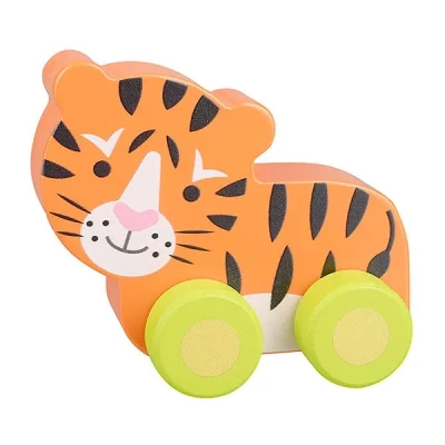 Image of Orange Tree Toys Tiger First Push Toy Wooden