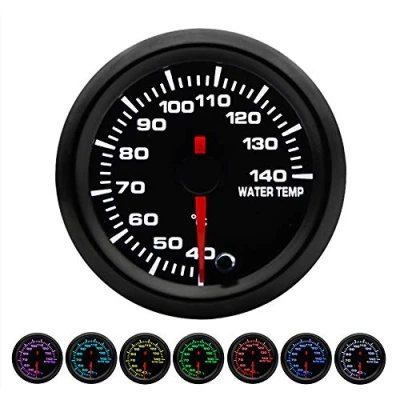 Image of ETOPARS Universal Car Vehicle 2inch 52mm Pointer Water Temp Temperautre Gauge Meter Kit Celsius 7 Color LED Light Indicator Dail