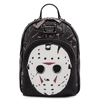 Image of Loungefly Friday the 13th Jason Mask Mini Backpack, Multi, One Size