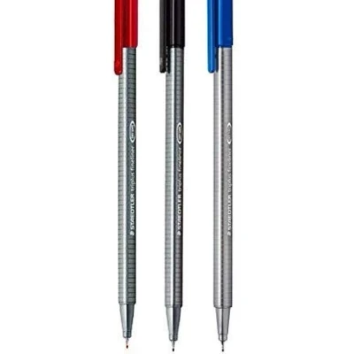 Image of Staedtler 20 Count Triplus Fineliners 0.3 mm Porous Point Pens 8 Black, Blue, 4 Red