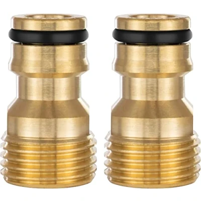 Image of Poppstar 2X Water Adapter with 1/2 inch External Thread and Coupling for Garden Hose (Compatible Gardena)