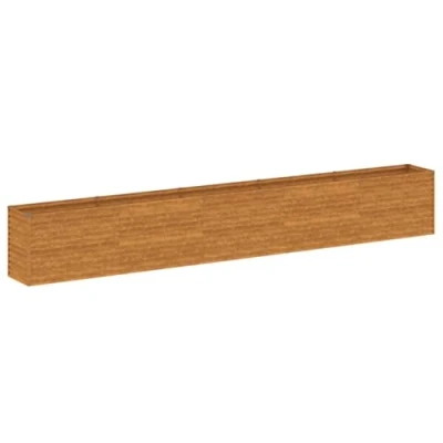 Image of vidaXL Rectangular Garden Raised Bed in Weathering Corten Steel Durable, Rust Resistant, Ample Space Planter for Outdoor Decor