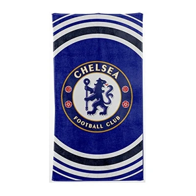 Image of Chelsea FC Official Beach Towel Pulse Design (One Size) (Blue)