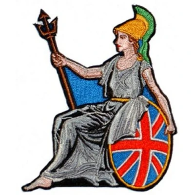Image of Klicnow Britannia Embroidered Patch 7.5cm x 10cm (3 1/4&quot; 4&quot;)