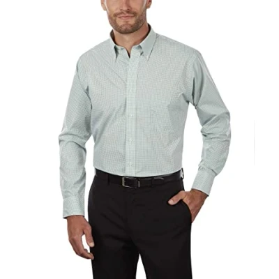 Image of Van Heusen Men&#039;s 13v0225regular Dress Shirt, Green Chicory, L UK