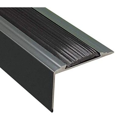 Image of Stair Edge Nosing Trim 900mm x 46mm 30mm Anti Slip Tread Nose Edging Screw Down by FloorPro® (Grey)