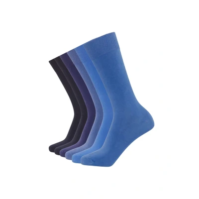 Image of FM London Dress Socks Men&#039;s , Blue 6 11