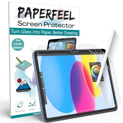 Image of PAPERFEEL [2 Pack] Screen Protector for iPad 10th Generation (2022 Model, 10.9 Inch), Matte PET Paper Drawing, Writing Anti Glare/Anti Fingerprint