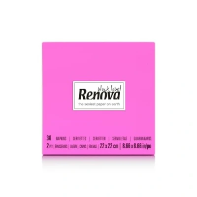 Image of Renova Paper Napkins Fuchsia 30 Cocktail