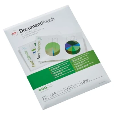 Image of GBC Laminating Pouches Premium Quality 250 micron A4 (Pack of 25)