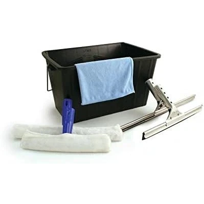 Image of EQUIP247UK Window Cleaning Equipment Set Washing Cloth Squeegee Bucket Sponge