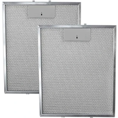 Image of SPARES2GO Metal Mesh Filter for Caple Cooker Hood/Kitchen Extractor Fan Vent (Pack of 2 Filters, Silver, 300 x 250 mm)