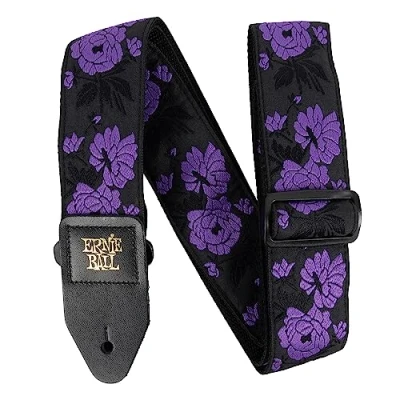 Image of Ernie Ball Jacquard Guitar/Bass Strap Lavender Rose