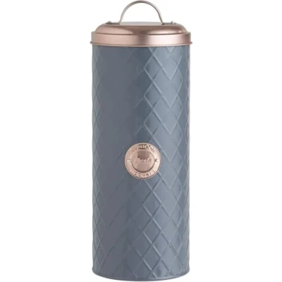 Image of Typhoon Henrik Grey And Copper Coated Steel Pasta Storage Canister, 110 x 270 cm