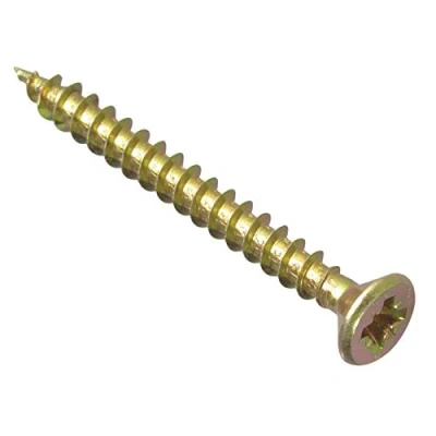 Image of ForgeFix Multi Purpose Single Thread Screws 4.5 x 40mm Zinc Yellow Passivated Box 200