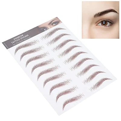 Image of Eyebrow Transfers, Tattoo Sticker Transfer for Women,Eyebrows Stickers Waterproof Long Lasting False Tattoos Peel Off Instant Women Girls Makeup(BROWN 01)