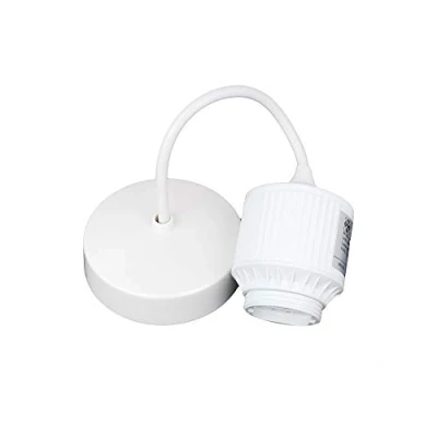 Image of Schneider Electric Exclusive Ceiling Pendant Light Fitting with 6 Inch Flex, Pre Wired, Bayonet Bulb Base, 13W, GESPEND613, White
