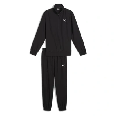 Image of PUMA Mens Woven Half Zip Tracksuit Set Black M