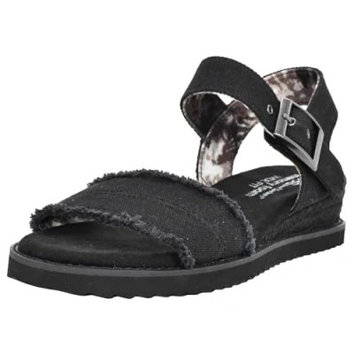 Image of Skechers Women&#039;s Desert Kiss Adobe Princess Sandal, Black/Black, 10