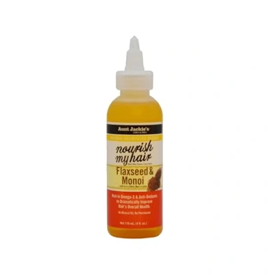 Image of Aunt Jackie&#039;s Natural Growth Oil Blends Nourish My Hair, Hair and Scalp Treatment to Improve Hair&#039;s Overall Health, Rich in Omega 3 Anti Oxidants, 4 Ounce Twist Spout Bottle