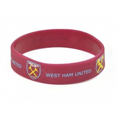 Image of West Ham Silicone Wristband (One Size) (Maroon)