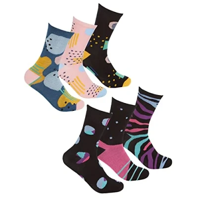 Image of Undercover 12 Pairs Ladies Bamboo Socks 41B679 Abstract Mix