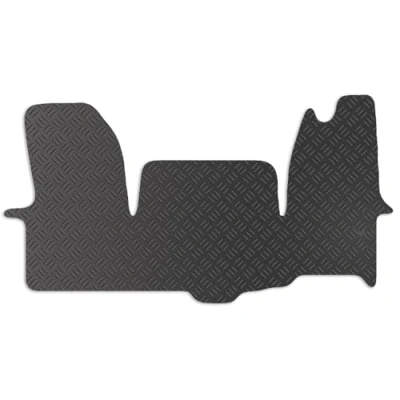 Image of Carsio Van Cab Mats For Iveco Daily 2014+ Onwards Tailored Fit Rubber Floor Mat Set Complete Accessory Black Custom Fitted Anti Slip Backing, Heavy Duty &amp; Waterproof