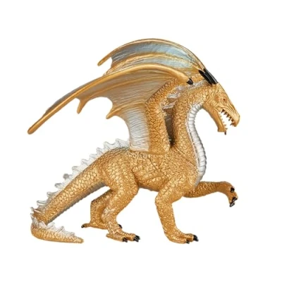 Image of MOJO Golden Dragon Hand Painted Toy Figure Fantasy Collection True to Life &amp; Highly Detailed Designed in UK
