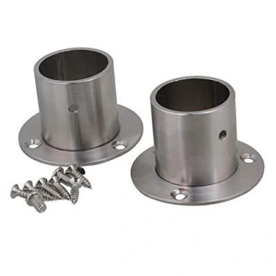 Image of BQLZR Stainless Steel Pipe Flange Socket Rod Holder Fitting Bracket For 32mm Dia Hardware Pack Of 2