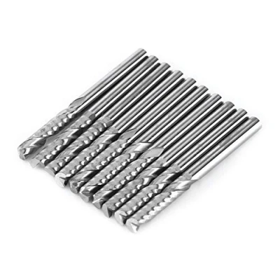 Image of up cutting Router bit + Akozon 10pcs Tungsten Carbide Spiral End Mills Single Flute Milling Cutter CNC Bits 4mm Shank