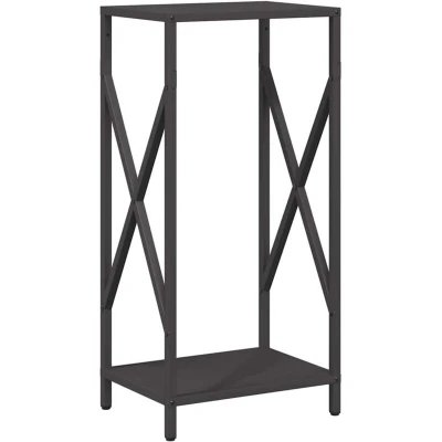Image of vidaXL Firewood Rack Black 34x25x70 cm Cold rolled steel