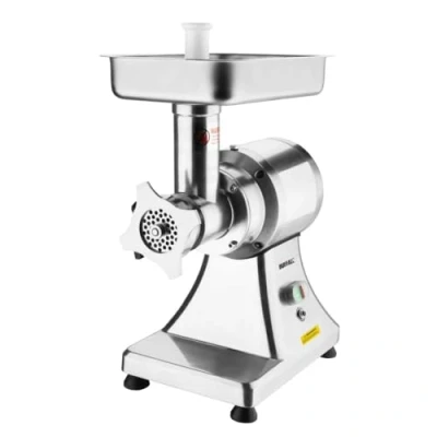 Image of Buffalo 550W Heavy Duty Meat Mincer Size 12, Silver, Aluminium &amp; Stainless Steel, Output: up to 130 kg/hour Includes 6 8 mm Perforated Plates, Feeder Pan, Pusher Sausage Tube CH133