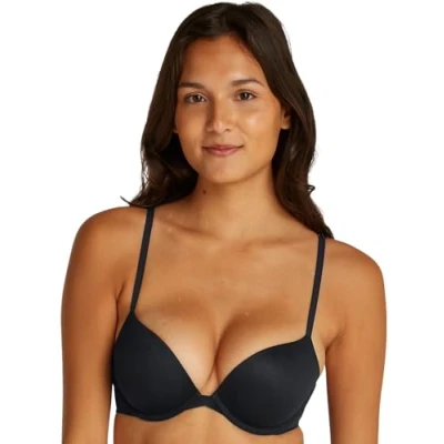 Image of Calvin Klein Underwear Plunge Pushup bra, Women&#039;s, Size: 38DD, Black