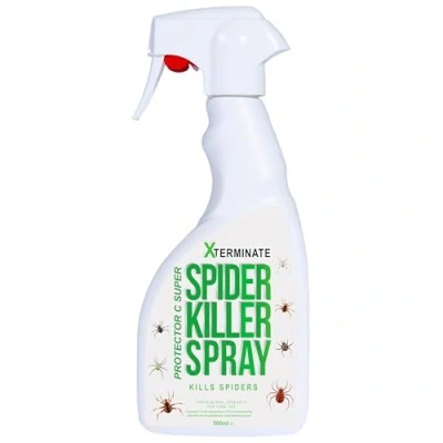 Image of Xterminate Spider Killer Spray 500ml Repellent for Indoor &amp; Outdoor Use HSE Approved, Pet Child Safe, Kills All Types of Household Spiders Non Staining Low Odour 12 Week Protection