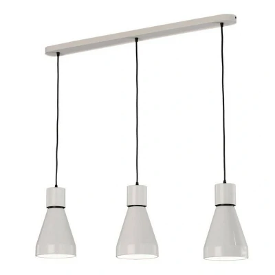 Image of Fusion Linear Ceiling Pendant 3L 3 x E27 Max 40W, White, Black