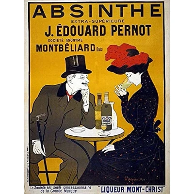 Image of Aoevc French Absinthe Pernot Retro Travel Metal Tin Sign Home Decor 16x12 Inch