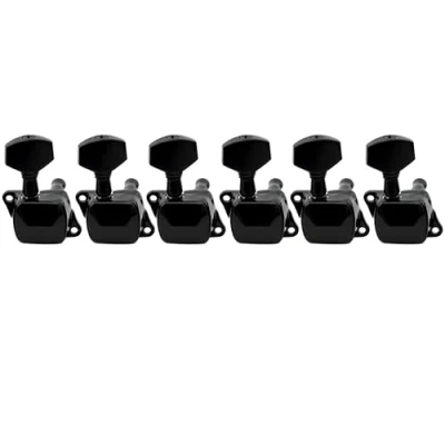 Image of Musiclily 6 in Line Semi Sealed Guitar Tuners Tuning Pegs Keys Machine Heads Set for Strat Squier Style Electric Guitar, Black