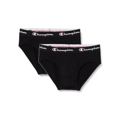 Image of Champion Men&#039;s Underwear Seasonal 2 Pack Brief, Black, S (Pack of 2)