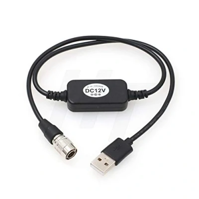Image of HangTon PowerBank 5V 2A USB to Hirose 4 Pin Male 12V DC Power Cable for Zoom F4 F8 F8N Zaxcom (12 inch)