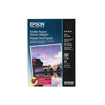 Image of Epson Media, Sheet Paper, Matte Paper Heavy Weight, Graphic Arts and Signage A3, 167 g/m2, 50 Sheets 1, White,2357108