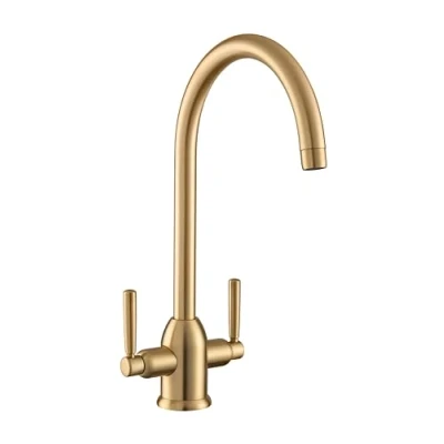 Image of Rangemaster TPM1BB/ Parma Dual Lever Brass Tap, Brushed Bras